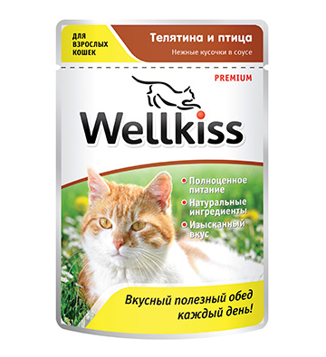 Wellkiss влажный корм для взрослых кошек